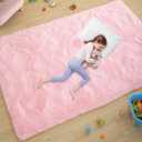 Ultra Soft Pink Rugs for Bedroom 4x6 Feet, Fluffy Shag Area Rugs for Living Room, Large Comfy Furry Rug for Girls Kids Baby Room Decor, Non Slip Nursery Modern Indoor Fuzzy Floor Carpet