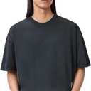 Allsaints Mens Cole Ss Crew (Medium, Washed Black)