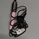 Farery Mini Thermal Brush 3 Temperature Adjustable, 3/4 Inch Travel Curling Iron for Short Hair, Heated Round Brush for Touch ups and Small Curls, Travel Size Curling Wand, Dual Voltage, Pink