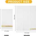 100 3-Ply Gold Napkins Disposable Elegant Dinner Paper Napkins, White and Gold Foil Guest Napkins Hand Towels for Bathroom Wedding Kitchen Birthday Parties Graduation