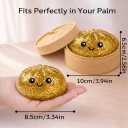 Glitter Dumpling Squishy Mystery Box Squeeze Toy, Easter Squishy Dumpling Fidget Toys for Adults, Stress Relief Sensory Toy(Gold)