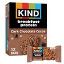 KIND Breakfast Protein Bars, Dark Chocolate Cocoa, Gluten Free, Low Sodium, Healthy Snacks, 8g Protein, 6 Count (6 Packs of 2 Bars), BBD 02/15/2027