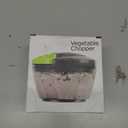 Ourokhome Manual Food Processor Vegetable Chopper, Portable Hand Pull String Garlic Mincer Onion Cutter for Veggies, Ginger, Fruits, Nuts, Herbs, etc., 500ml, Grey