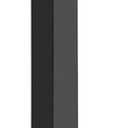 38 inch  Black Deck Railing, Wrought Iron Handrail Post Kit, Handrail Post Kit Square Metal Fence Post for Deck, Steps, Garden, Outdoor Stairs Remodeling, Front Mount