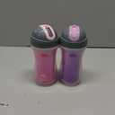 Chicco Flip-Top Straw Cup 9oz | Insulated Toddler Sippy Cup with Soft Silicone Straw | No-Spill Valve | Easy-Clean | BPA-Free | 2pk | For Ages 12+ Months | Dream Pink/Purple