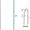 BEVERDY 14"x 48" Arched Vertical Wall Mirror, Black, Over The Door, Full Body, Hanging Door Mirror