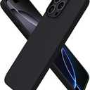 XIMAND for iPhone 16 Pro Max Case Soft Genuine Liquid Silicone Magnetic Compatible with MagSafe, Gel Rubber Full-Body Bumper Shockproof Camera Protection Cover 6.9in -Black