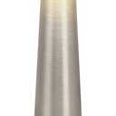 Portable LED Table Lamp, 3-Levels Brightness Metal Desk Lamp, 3 Color Touch Control Rechargeable lamp, Ideal Bedside Lamp for Nightstand, Bedroom, Living Room (Silver)