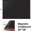 Comix Magnetic Chalkboard, 24 x 36 Inches Wooden-Framed Blackboard, Hanging Chalk Board for School Office Home and Restaurant Menu