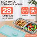 3PCS Reusable Snack Containers with Lids - Stainless Steel Lunch Snack Boxes, Snack Box Containers, Eco-Friendly and Durable Snack Boxes