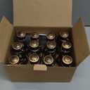 (12 Pcs-5.1in) Mini Lanterns for Vintage Western Christmas Decor, Lightweight Bronze Small LED Lanterns Decorative Indoor & Outdoor Hanging Ornaments for Weddings Party Halloween Decorations (Brushed Brown)