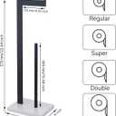 Matte Black Toilet Paper Holder Stand for Bathroom