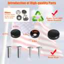 2 x Carbon Fiber License Plate Frames 2 Pack Aluminum Front & Rear Auto Car Tag Holder, with Mount Hardware, Screw Caps & Rattle Proof Pads(Carbon Pattern)