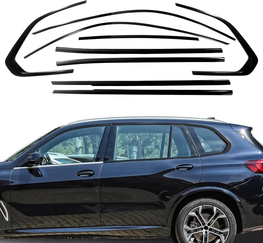 Stainless Steel Window Trim Chrome Delete for BMW X5 G05 2019-2025 Black Window Trim Blackout Kit