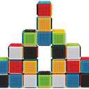 Infantino Press & Stay Sensory Blocks for Babies Age Grade 12m+, 23-Piece Set, Multicolor