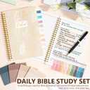 Bible Cover Case for Women Large Bible Bag, Bible Study Supplies Journaling Kit Quilted Church Bag with Handle, Puffer Book Carrying Case w/Tabs Accessories Mothers Day Christian Gifts for Women Mom