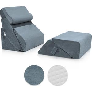 Lunix Replacement Cover for LX13 6pcs Wedge Pillow Set, Foam not Included - Navy