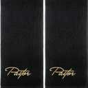 Buryeah 2 Pcs Pastor Hand Towels Christian Embroidered Towels Appreciation Gifts for Christian Church Clergy Father's Gifts(Black)