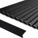 SUNWINGS 10-Pack 36 Inch Peel and Stick Aluminum Tile Trim, Decorative Kitchen Backsplash Trim Edge, Self Adhesive Tile Liner Matte Black Large