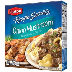 Lipton Recipe Secrets Onion Mushroom Soup and Dip Mix, 1.8 oz (EXP 06/06/27)