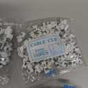 mazuu White Round Cable Clamps with Steel Nails, Pack of 100 (4MM)