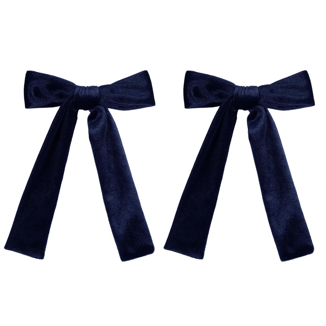 Navy Blue Bows, Small Bows for Cake Treats Premade Hair Bow for Crafts Gift Wrapping Balloons Party Decoration Sewing