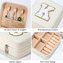 Parima Trendy C Jewelry Case - Teen Travel Accessories, Jewelry Box for Girls' Birthday Gifts (White)