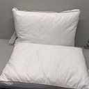 UNIKOME Goose Feathers and Down Pillow, Hotel Collection Gusseted Bed Pillows for Sleeping, 100% Cotton Pillow Cover, Standard Size, Set of 2 (Standard (Pack of 2), B-gusseted)