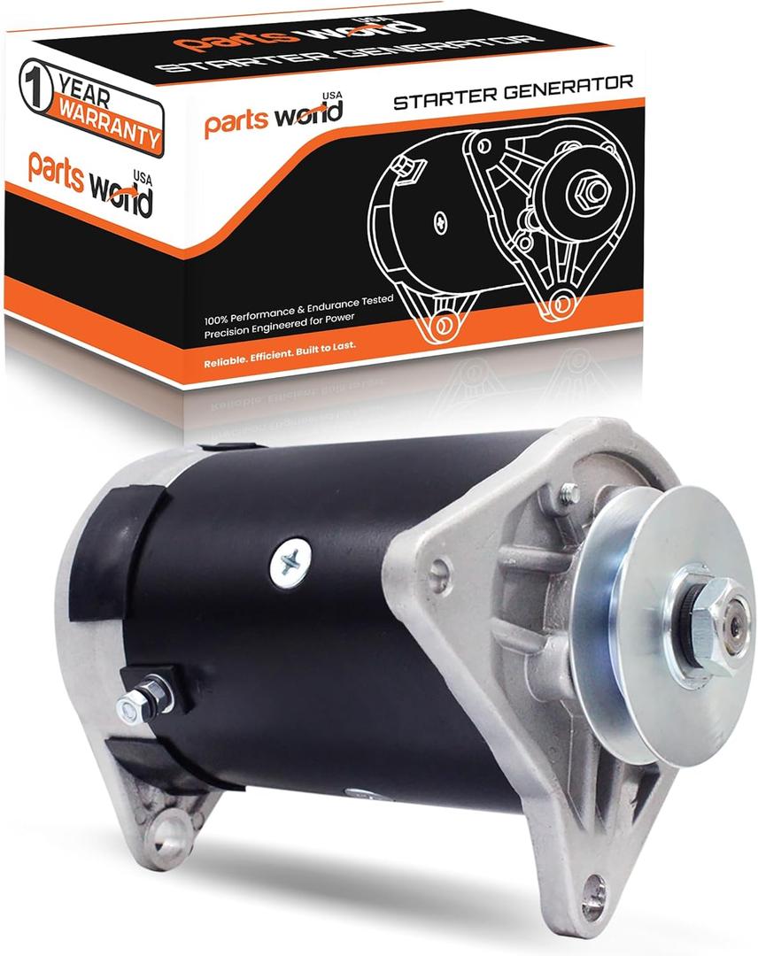 New 12V Starter Generator Compatible with EZ GO Golf Cart 4 Cycle Engine Turf Utility Industrial Cart Medalist GSB107-10B GSB107-10C 25533-G01 26993-G01 27065-G01