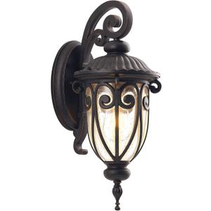 18 Inch Outdoor Porch Light with Wall Mount, Antique Bronze Exterior Wall Sconce Lantern for Garage, Vintage Outer Patio Lights Fixture for Outside House, Front Door, Entryways