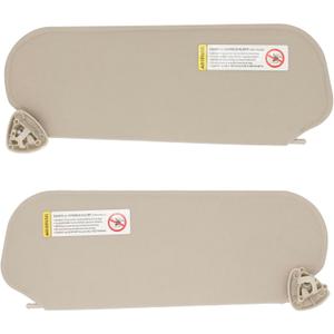 CRAZYPARTS Driver & Passenger Side Sun Visor Compatible with Chevrolet Express GMC Savana 1500 2500 3500 4500 1999-2019 Replaces# 84054688 84054695 Beige
