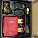 12V Smart Battery Disconnect Switch with Remote Control - Perfect for Cars, Trucks, RVs, and ATVs - Features LED Voltage Display and Anti-Theft Battery Cut-Off Capability (Red-DC)