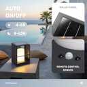 Solar Outdoor Table Lamp LED, IP65 Waterproof Lamps, Dimmable Outdoor Solar Lanterns with Remote Brightness & Timer Control, Smart Tabletop Lights Dusk to Dawn for Patio Decor Camp Outside