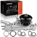 A-Premium Engine Water Pump (W/Thermostat & Gasket #12569519, 19195104) Compatible with Chevy, GMC, Cadillac, Hummer & Isuzu Models, Silverado, Suburban, Trailblazer, Yukon & More - 4.8L 5.3L 6.0L