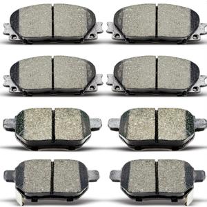 8PCS Front Rear Ceramic Brake Pads Replacement Kit Fits 2011-2017 For Lexus CT200h, 2010-2019 For Toyota Prius, 2012-2015 For Prius Plug-In, 2017-2019 For Prius Prime (D1184 D1354)