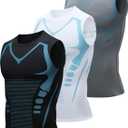Mens Tank Tops,Sport Running Dry Fit Gym Shirt, Wicking Athletic Mesh Breathable Muscle Tee Workout Sleeveless Shirts,M
