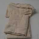 LAMIT Beige Linen Curtains for Living Room 2 Panels Set, 84 Inch Faux Linen Textured Light Filtering Drapes Back Tab and Rod Pocket Boho Panels for Farmhouse/Bedroom/Porch, 52 x 84 Inch