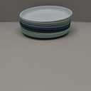 Grow Forward Premium Wheat Straw Plates - 10 Inch Reusable Hard Plastic Dinner Plates Set of 8 - Unbreakable & Microwave Safe Dishes for Dessert, Camping, RV, Outdoors, Patio, Kitchen - Seascape