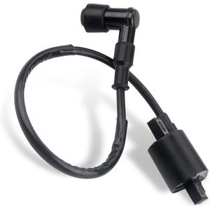 Downhill Motorcycle Racing Ignition Coil, Compatible with CG125/150/250CC High Voltage Package Ignition Coil 90 Degrees, for ATV and Off-road Motorcycle Accessories (Black)
