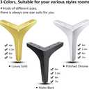 GOSCHE 7 Inch Metal Furniture Legs, Legs for Furniture Set of 4,Modern Style Replacement Couch Legs for Dresser Chair Bed Cabinet Table Ottoman Cupboard DIY Replacement Sofa Feet