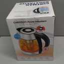 CHEFMAN Electric Kettle - 1.2L 1500W Hot Water Tea Pot with Infuser, BPA Free, Auto Shut Off, Boil-Dry Protection, Removable Lid, LED Light, Cordless Glass Electric Tea Kettle – Stainless Steel