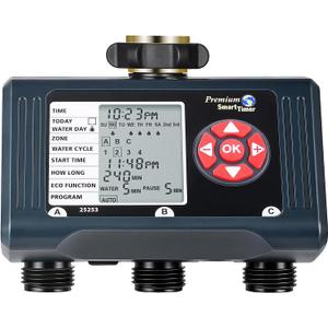 DEWENWILS Sprinkler Timer 3 Zone, Water Timer with 4 Programmable Procedures, Hose Faucet Watering with Automatic/Rain Delay/Manual Mode, Outdoor Irrigation Controller for Lawn, Garden