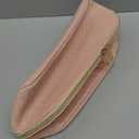 Travel Cosmetic Bag with Compartments - Large Capacity, Lay Flat, Pink Checkered Pattern PU Leather Portable Makeup Bag for Women & Girls