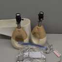 OYEARS Boho Table Lamps Bedroom Living Room Set 2 Small Farmhouse Rattan Table Lamp 19Rustic Home Decoration Nightstand Bedside Lamp for Office Compatible with Smart Light Bulbs(Not Include Bulbs)