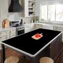 72''x36'' Large Silicone Mat for Kitchen Counter, Non-Slip Heat Resistant Countertop Protector, Waterproof Multipurpose Mat for Kitchen Island, Black