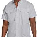 Eddie Bauer Men's UPF Guide 2.0 Short-Sleeve Shirt (Medium Tall, Light Gray)