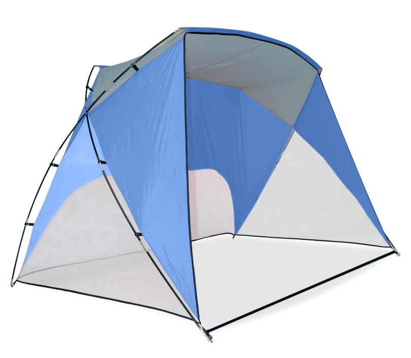 Sport Shelter Beach Shade 9' X 6' Blue, 54 Sq. Ft. of Shade Includes Carry Bag and Stake Kit, Lightweight