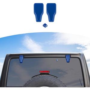 RT-TCZ for Jeep JL Rear Window Hinge Cover Trim Nozzle Decals for Jeep Wrangler JL JLU 2018 up Blue Exterior Accessories 3pcs