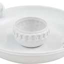 Mud Pie 3 1/4" x 11" 2" x 4" Dia Loop Handle Chip and Dip Set, White