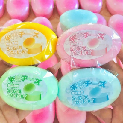 3 Colors Cheese Slow Rebound Squeeze Toy, Sugar Squishy Soft Clay Stress Relief Toy, Office Pressure Relief, Party Gifts